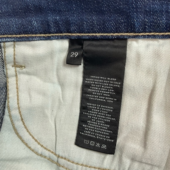 J. Brand Rosalie Mini Denim Skirt Button Fly in Dark Wash - Picture 8 of 9